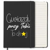 Notesy i bloczki - NOTES W LINIE 120 STRON PREZENT GWIAZDY PRZY TOBIE TO CH*J URODZINY ŚWIĘTA - miniaturka - grafika 1