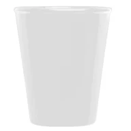 Donice - Doniczka ceramiczna z podstawką irma biały (odcień szary) 14cm x 12,5 cm - miniaturka - grafika 1