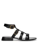 Sandały damskie - Gino Rossi Sandały LERICI-112790 Czarny - miniaturka - grafika 1