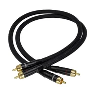 Kable - Kabel audio MELODIKA MD2R20 audio cinch 2 RCA, 2 RCA + oplot, 2 m - miniaturka - grafika 1