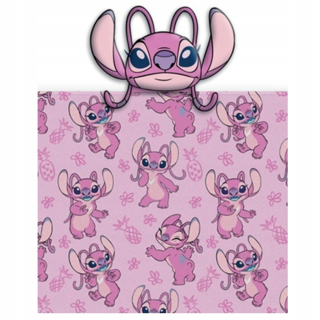 Kocopoduszka Stitch Angel Licencyjna Disney Koc i Poduszka Różowa