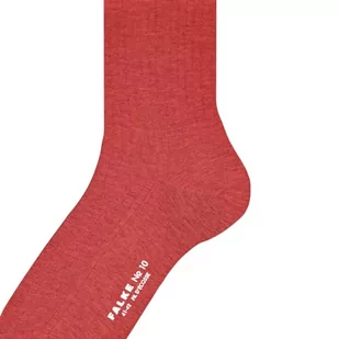 FALKE Mężczyźni Nr. 10 długich długich długich bawełnianych skarpetek z lekkim połyskiem wzmocnionych płaskimi szwami z gładkimi prążkowanymi palcami do stroju i pracy 1 para, Czerwony (Pomarańczowy - Skarpetki męskie - miniaturka - grafika 1