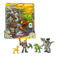 Figurki dla dzieci - Imaginext Fisher-Price Jurassic World Pack śledź i śledź zabawki dinozaury z figurką i akcesoriami, +3 lata (Mattel HND46) - miniaturka - grafika 1