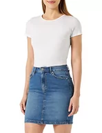 Spódnice - Vila Damska spódnica dżinsowa, krótka, niebieski (medium blue denim), 38 - miniaturka - grafika 1