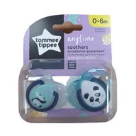 Smoczki uspokajające - Tommee Tippee Smoczek ortodontyczny Any Time - silikon, 0-6m (2szt.) - miniaturka - grafika 1