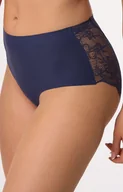 Majtki damskie - Granatowe figi damskie z wysokim stanem 2010, Kolor granatowy, Rozmiar S, Babell - Primodo.com - miniaturka - grafika 1