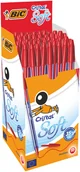 Przyborniki na biurko - Długopis czerwony BIC Cristal Soft pudełko 50szt - miniaturka - grafika 1