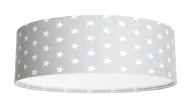 Lampy sufitowe - Szary okrągły plafon dziecięcy w gwiazdki - A355 W6-W48 - miniaturka - grafika 1