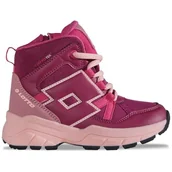 Buty dla dziewczynek - LOTTO Vorix Tex K Kids półdługie kozaki, uniseks, Dk Red Pink, 34 EU - miniaturka - grafika 1