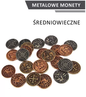 Drawlab Entertainment Metalowe monety - Średniowieczne (zestaw 24 monet) - Akcesoria do gier planszowych - miniaturka - grafika 1