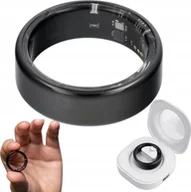 Smartband - Smart Ring OEM R11M- ze stali ze stacją ładującą rozmiar 8 18,1mm czarny - miniaturka - grafika 1
