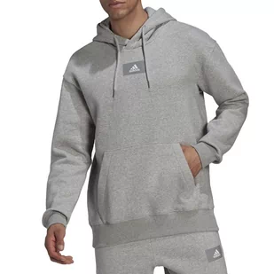 Bluza adidas Essentials Feelvivid Cotton Fleece Drop Shoulder Hoodie HK2830 - szara - Adidas - Bluzy sportowe męskie - miniaturka - grafika 1