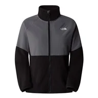 Bluzy sportowe damskie - Bluza The North Face 100 Glacier HVWT Full 0A89JAWOO1 - czarno-szara - miniaturka - grafika 1