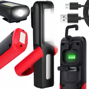 WARSZTATOWA LAMPA LED LATARKA + MAGNES HAK MOCNA CDBX2 - Oświetlenie warsztatowe - miniaturka - grafika 1