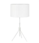 Lampy stojące - Markslojd Stojąca LAMPA stołowa SLING 107303 abażurowa LAMPKA nocna biała 107303 - miniaturka - grafika 1