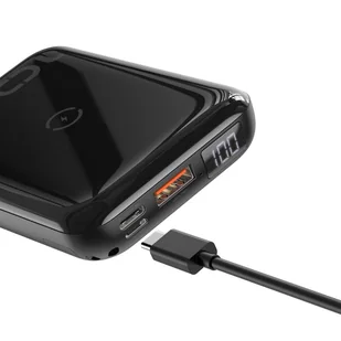 Baseus Mini S power bank 10000mAh 18W bezprzewodowa ładowarka Qi 10W USB / USB Typ C PowerDelivery QC3.0 czarny (PPXFF10W-01) - Ładowarki do telefonów - miniaturka - grafika 5