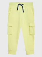 Spodnie i spodenki dla dziewczynek - Guess Spodnie dresowe N3GQ11 KA6R0 Żółty Relaxed Fit - miniaturka - grafika 1