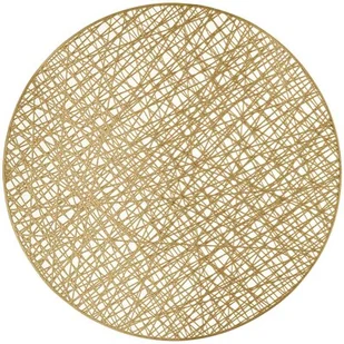 Mata stołowa Glamour ażurowa złota 38 cm AMBITION - Serwisy obiadowe - miniaturka - grafika 1