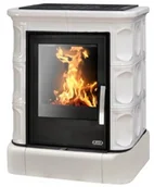 Piece wolnostojące - ABX Piec kaflowy Marina kaflowy cokół - Perłowy - miniaturka - grafika 1