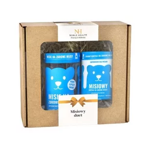 NOBLE HEALTH Zestaw Misiowy duet (Misie na zdrowe włosy, 300g + Misiowy koktajl na włosy, 110g) - >>> DARMOWA od 49zł << - Włosy, skóra, paznokcie - miniaturka - grafika 1