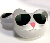 Kołdry i poduszki dla dzieci - Poduszka przytulanka 146 kot w okularach - miniaturka - grafika 1