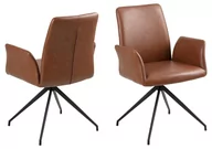 Krzesła - D2.Design Krzesło Naya Vintage brązowe 188144 - miniaturka - grafika 1