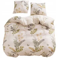 Pościel - Pościel 140x200 bawełna satynowa dwustronna GierekHoff 2 el gałązki - miniaturka - grafika 1