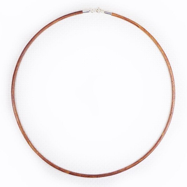 Naszyjnik, rzemień, skóra naturalna, srebro 7802-28