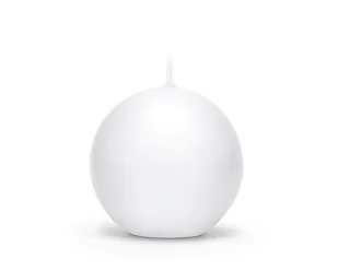 Świeca klasyczna kula K-3 lakier biała FI 80 - Świece - miniaturka - grafika 1