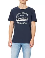 Koszulki męskie - Blend T-shirt męski, 194024/Dress Blues, M - miniaturka - grafika 1