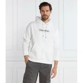 Bluzy męskie - Calvin Klein Bluza DOUBLE FLOCK LOGO HOODIE Regular Fit - miniaturka - grafika 1