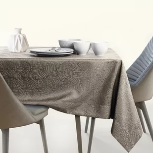 Obrus Gaia Cappuccino Tłoczony Roślinny 140x180 AmeliaHome - TCLOTH/AH/GAIA/BRD/CAPPUCCINO/140X180 - Obrusy i serwetki - miniaturka - grafika 3