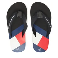 Buty dla chłopców - Japonki Tommy Hilfiger T3X8-33908-0058 M Czarny - miniaturka - grafika 1