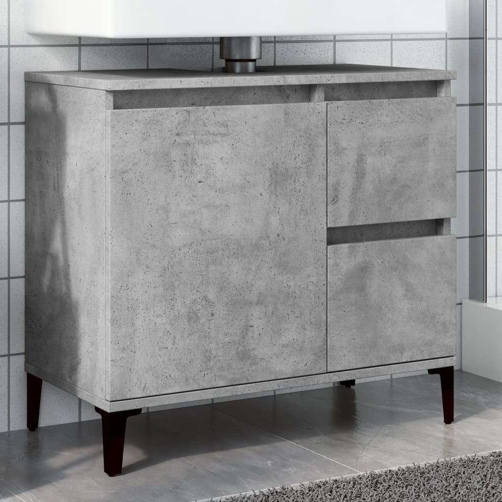 vidaXL vidaXL Szafka łazienkowa, szarość betonu, 65x33x60 cm