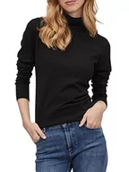 Swetry damskie - Vila Women's VIJENEVE sweter z golfem L/S Knit top/SU-NOOS, czarny, XL, czarny, XL - miniaturka - grafika 1