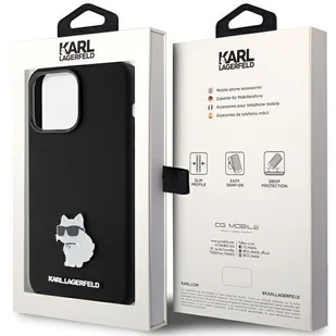 Etui Karl Lagerfeld KLHCP15LSMHCNPK Apple iPhone 15 Pro Silicone Choupette Metal Pin czarny/black - Etui i futerały do telefonów - miniaturka - grafika 9
