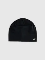 Czapki damskie - 4F Wełniana czapka beanie w kolorze czarnym - miniaturka - grafika 1