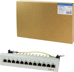 LogiLink Patch panel stacjonarny NP0017A 12x RJ45 kat.6 ekranowany - Patchcordy - miniaturka - grafika 1