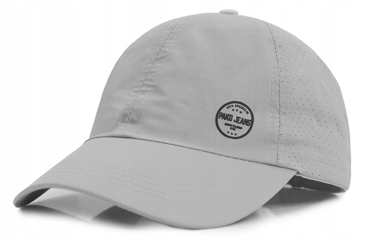 CZAPKA z Daszkiem Przewiewna Bejsbolówka z Siatką SZARA Pako Jeans