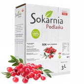 Soki i napoje niegazowane - SOK Z ŻURAWINY 3L Tłoczony Naturalny Smak Źródło Witamin Bez Cukru Zdrowy - miniaturka - grafika 1