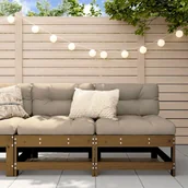 Sofy ogrodowe - Ogrodowe siedziska środkowe, miodowy brąz, 2 szt., lita sosna Lumarko! - miniaturka - grafika 1