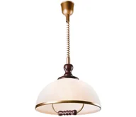 Lampy sufitowe - Lampa wisząca z reg. wysokości RAMONA 1xE27/60W/230V beżowa/ciemnobrązowa - miniaturka - grafika 1