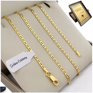 ELEGANCKI ZŁOTY ŁAŃCUSZEK MĘSKI SPLOT GUCCI 50cm/2,5mm 925 + DARMOWY GRAWER - Łańcuszki - miniaturka - grafika 1
