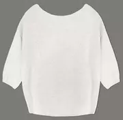 Swetry damskie - Luźny sweter z kokardą na plecach ecru (759ART) - MADE IN ITALY - miniaturka - grafika 1