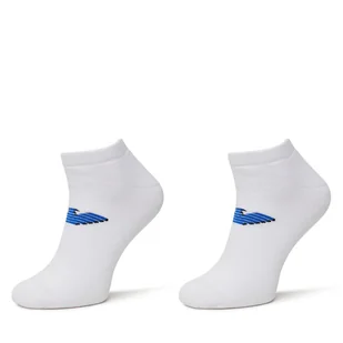 Zestaw 2 par niskich skarpet męskich Emporio Armani EM000538 AF12299 M0082 Biały - Skarpetki męskie - miniaturka - grafika 1
