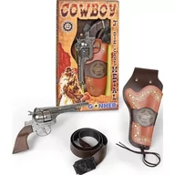 Zabawki militarne - Gonher Metalowy Rewolwer Cowboy + Kabura 149/0 - miniaturka - grafika 1