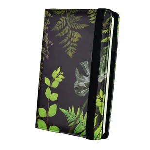 Planner dzienny wzorzysty z nadrukiem A5 z wymiennym wkładem Botanic Black - Planery - miniaturka - grafika 1