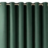 Zasłony - Zasłona MILANA kolor butelkowa zieleń styl klasyczny złote przelotki metalowe złote szenila 140x245 homede - CURT/HOM/MILANA/CHE - miniaturka - grafika 1