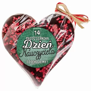 Prezent na Dzień Nauczyciela czekolada w kształcie serca 85 g - Czekolada - miniaturka - grafika 1