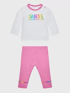 Bluzy dla chłopców - Guess Komplet bluzka i legginsy A3RG06 K6YW1 Kolorowy Regular Fit - grafika 1